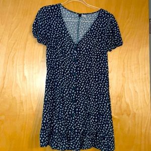 H&M floral mini dress button down